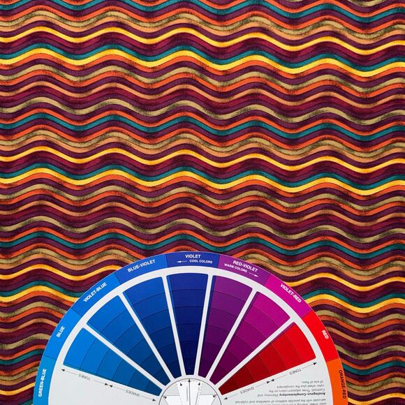 Timeless Treasures Wavy Striped Desert Dunes Cotton Fabric Print - 1/2 Yard - Picture 5 of 8